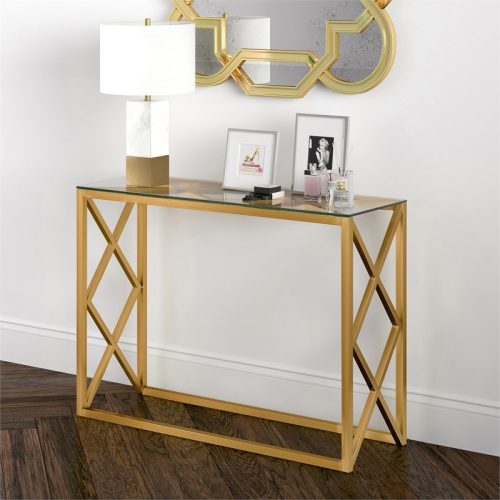 Bàn console inox mạ vàng - Hình ảnh 7