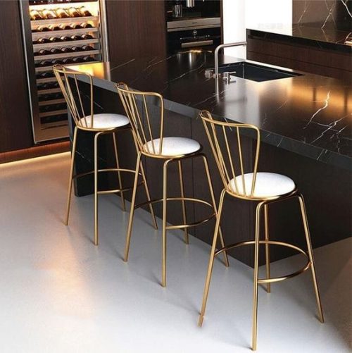 Ghế Decor inox mạ vàng - Hình ảnh 4