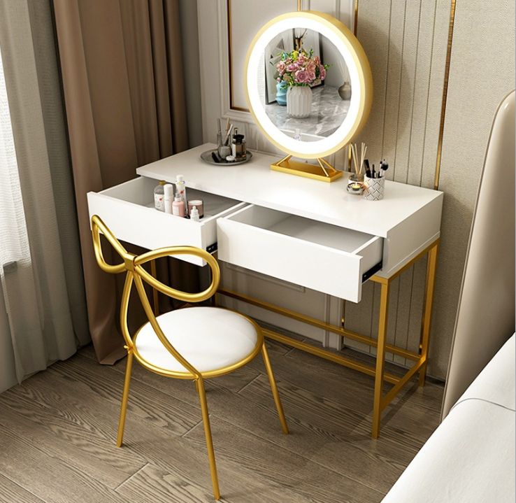 Gương inox để bàn trang điểm
