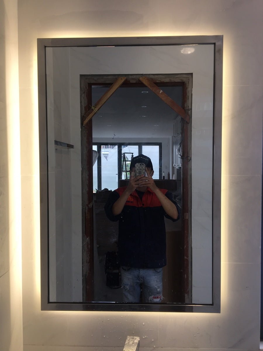 Gương khung inox mạ màu PVD