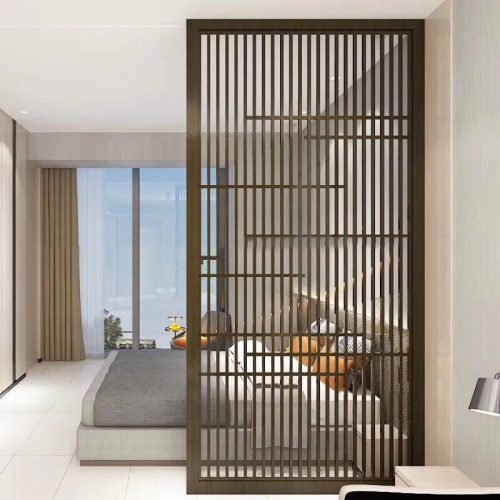 Vách ngăn phòng khách bằng inox - Hình ảnh 3