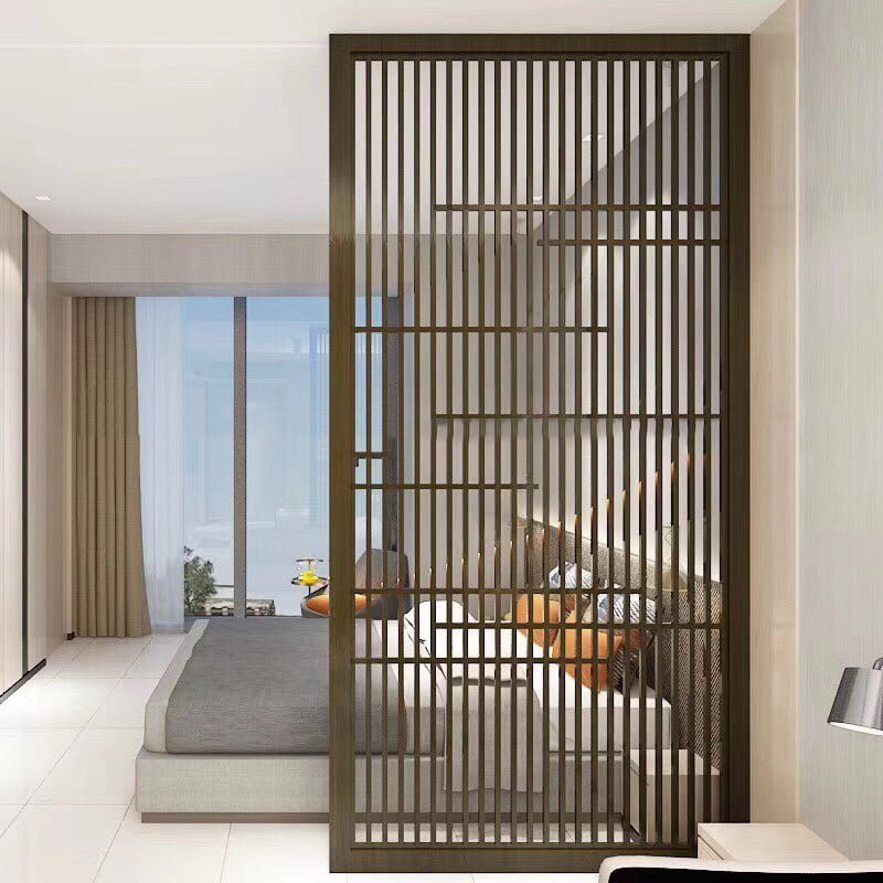 Mẫu vách ngăn phòng khách và phòng ngủ