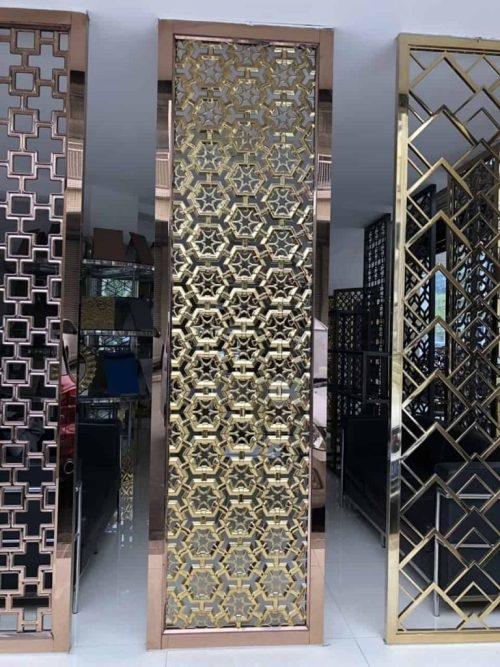 Vách ngăn phòng khách bằng inox