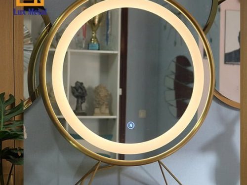 GƯƠNG TRÒN ĐÈN LED ĐỂ BÀN TRANG ĐIỂM MẠ PVD