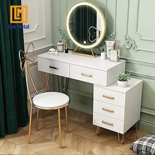 GƯƠNG TRÒN ĐÈN LED ĐỂ BÀN TRANG ĐIỂM MẠ PVD - Hình ảnh 3
