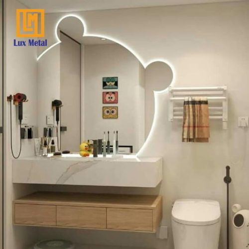 GƯƠNG GẤU ĐÈN LED HẮT HẬU CAO CẤP - Hình ảnh 2