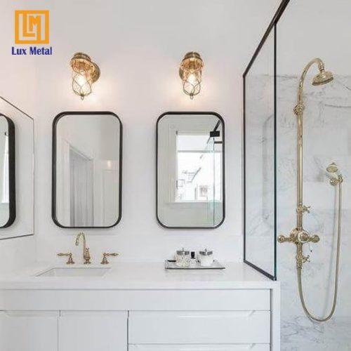 GƯƠNG DECOR CHỮ NHẬT VIỀN HỢP KIM ĐEN - Hình ảnh 5