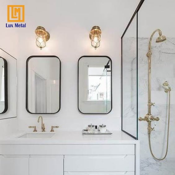 Nhận lắp gương nhà tắm trang trí theo yêu cầu