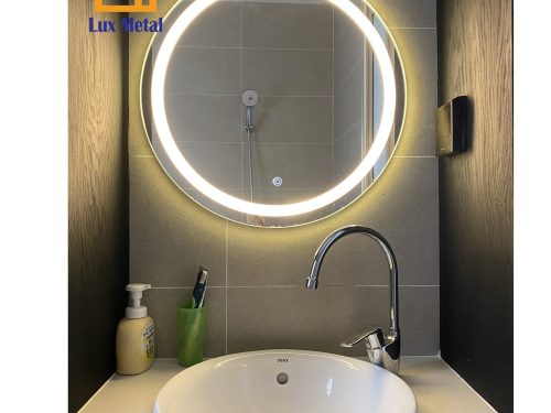 GƯƠNG PHÒNG TẮM ĐÈN LED KHÔNG VIỀN DÁNG TRÒN