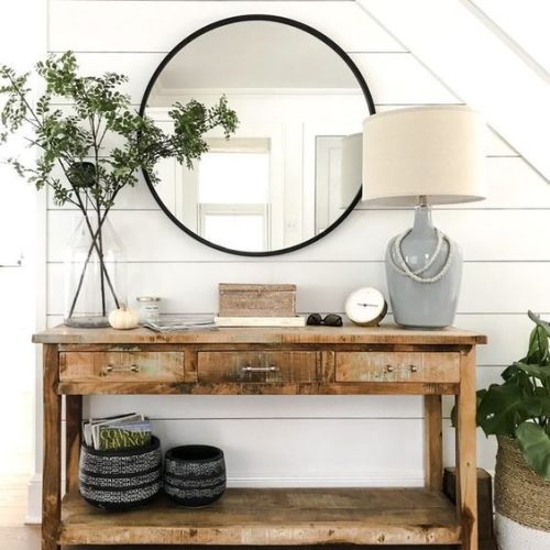 GƯƠNG TRÒN DECOR VIỀN HỢP KIM ĐEN