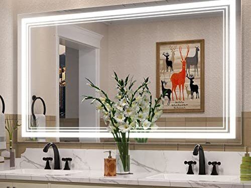 GƯƠNG NHÀ TẮM HÌNH CHỮ NHẬT CÓ ĐÈN LED- 60X1200