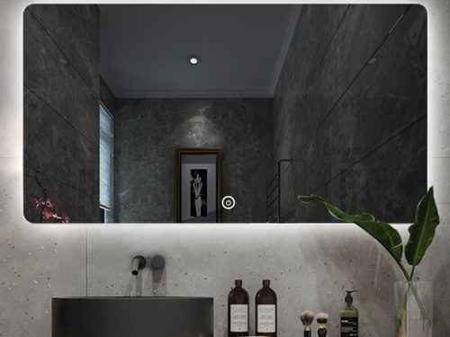 lắp gương nhà tắm đèn led d=hiện đại