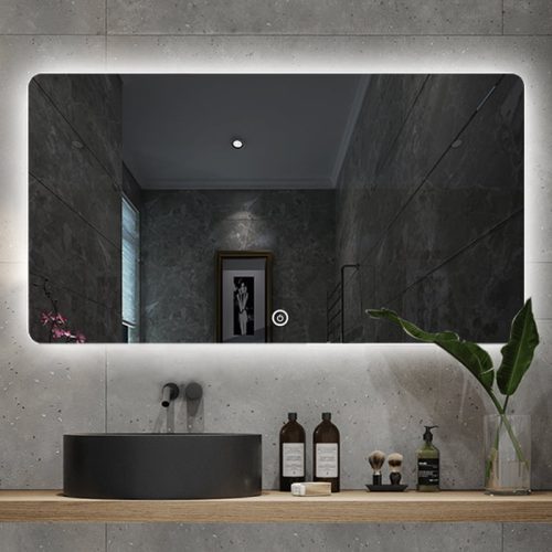 lắp gương nhà tắm đèn led d=hiện đại