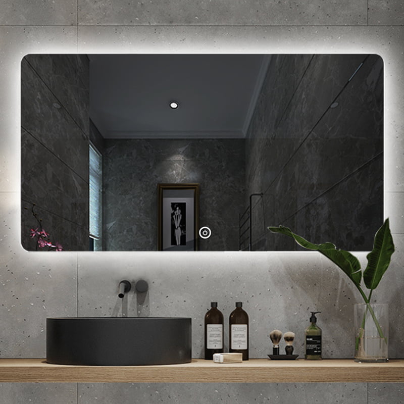 lắp gương nhà tắm đèn led d=hiện đại