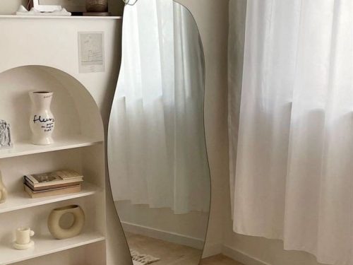 GƯƠNG DECOR HÌNH CHIẾC LÁ VIỀN TRẦN MỀM MẠI