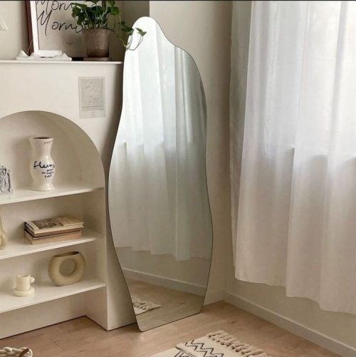 GƯƠNG DECOR HÌNH CHIẾC LÁ VIỀN TRẦN MỀM MẠI