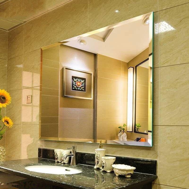 Gương soi toàn thân khung viền inox mạ vàng Gương viền inox mạ vàng đẹp
