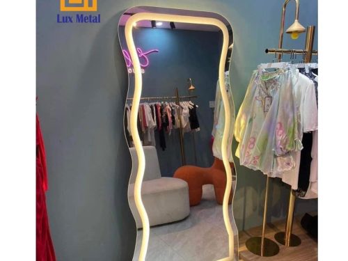 GƯƠNG SOI TOÀN THÂN VIỀN SÓNG CÓ LED 600X1600