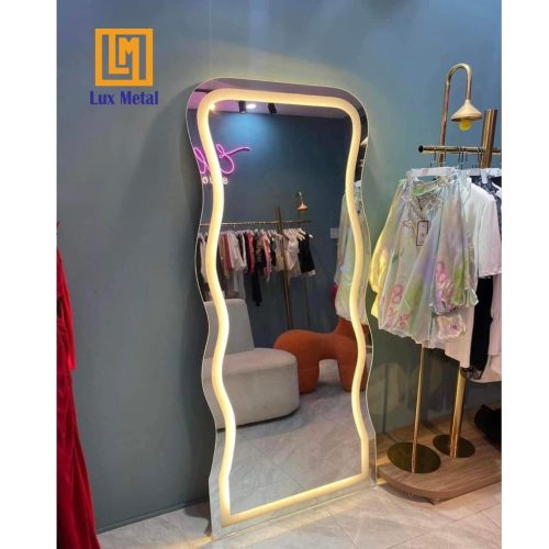 GƯƠNG SOI TOÀN THÂN VIỀN SÓNG CÓ LED 600X1600